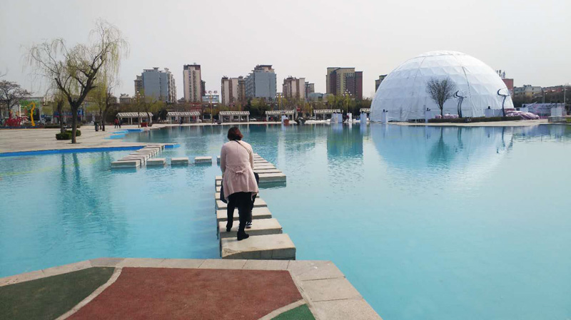 鹤壁新世纪广场景观池设备沁之源施工